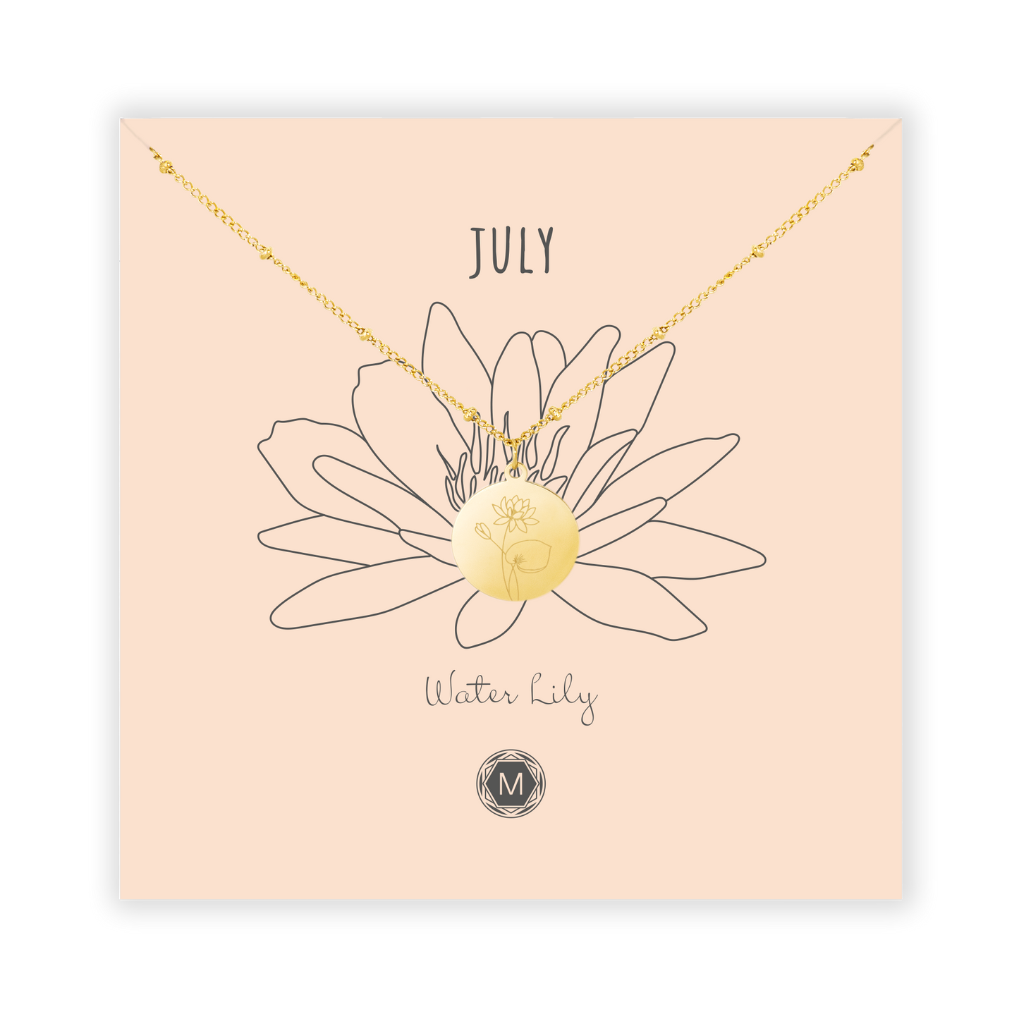 JULY WATER LILY Necklace