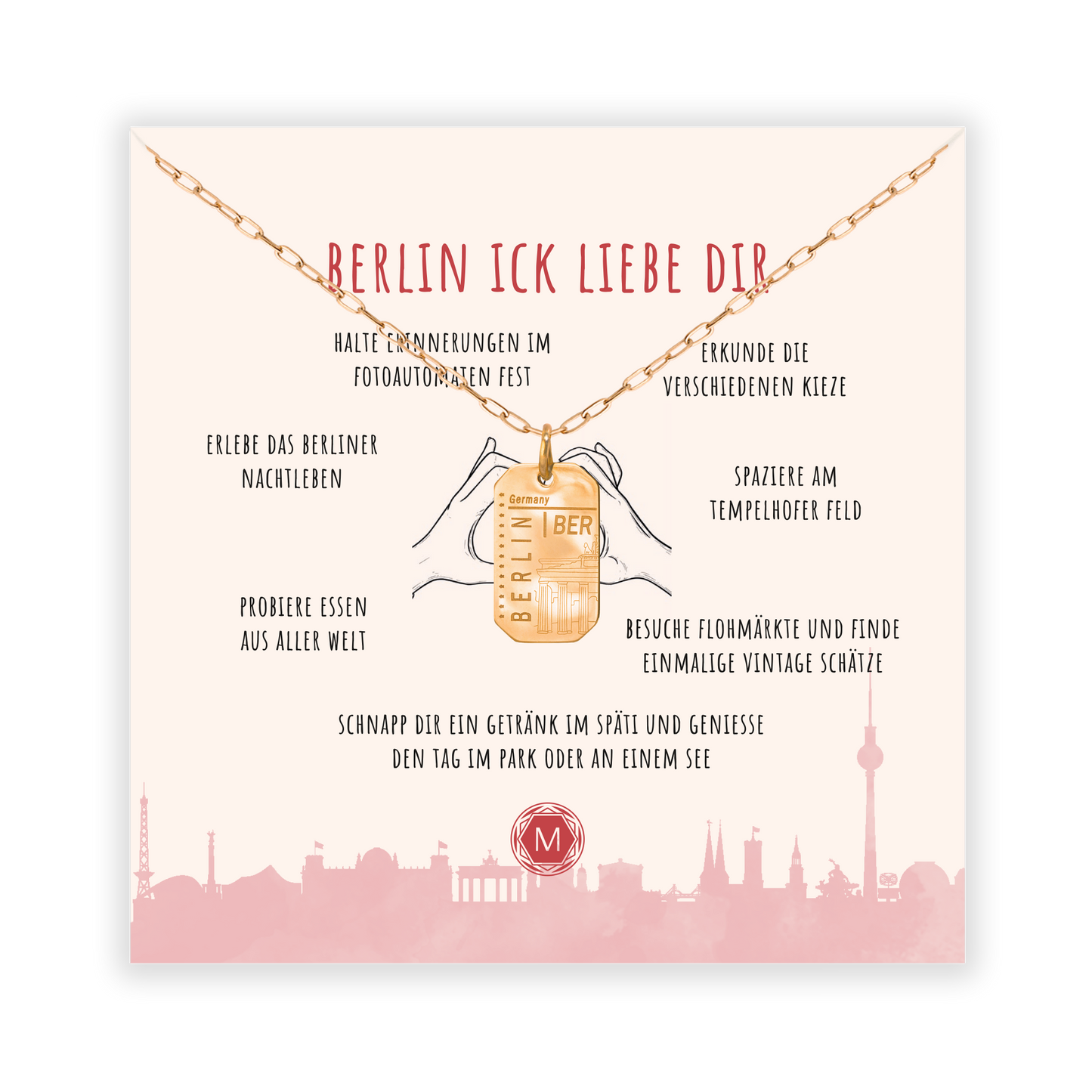 BERLIN ICK LIEBE DIR Halskette