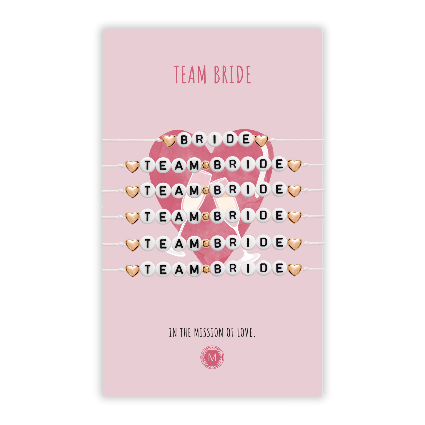 TEAM BRIDE 6x Armband Set