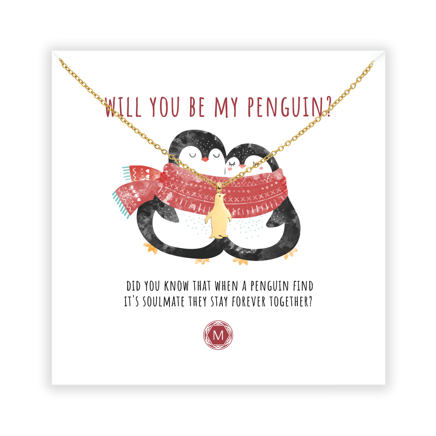 WILL YOU BE MY PENGUIN Halskette