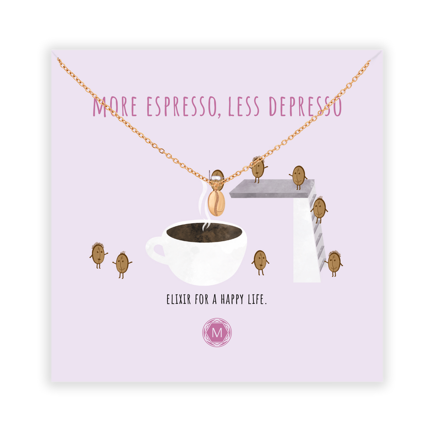 MORE ESPRESSO, LESS DEPRESSO Halskette