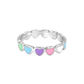 PASTEL HEARTS Ring Silber