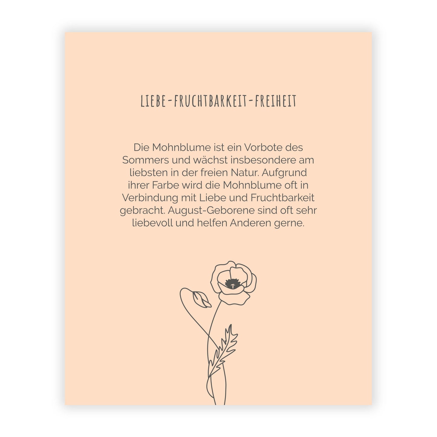 AUGUST MOHNBLUME Armband