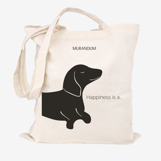 MUR Jutetasche - Happiness is a wagging tail