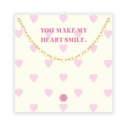 YOU MAKE MY HEART SMILE Necklace