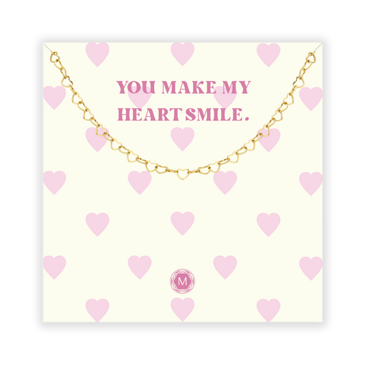 YOU MAKE MY HEART SMILE Necklace