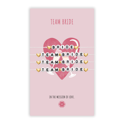 TEAM BRIDE 4x Armband Set