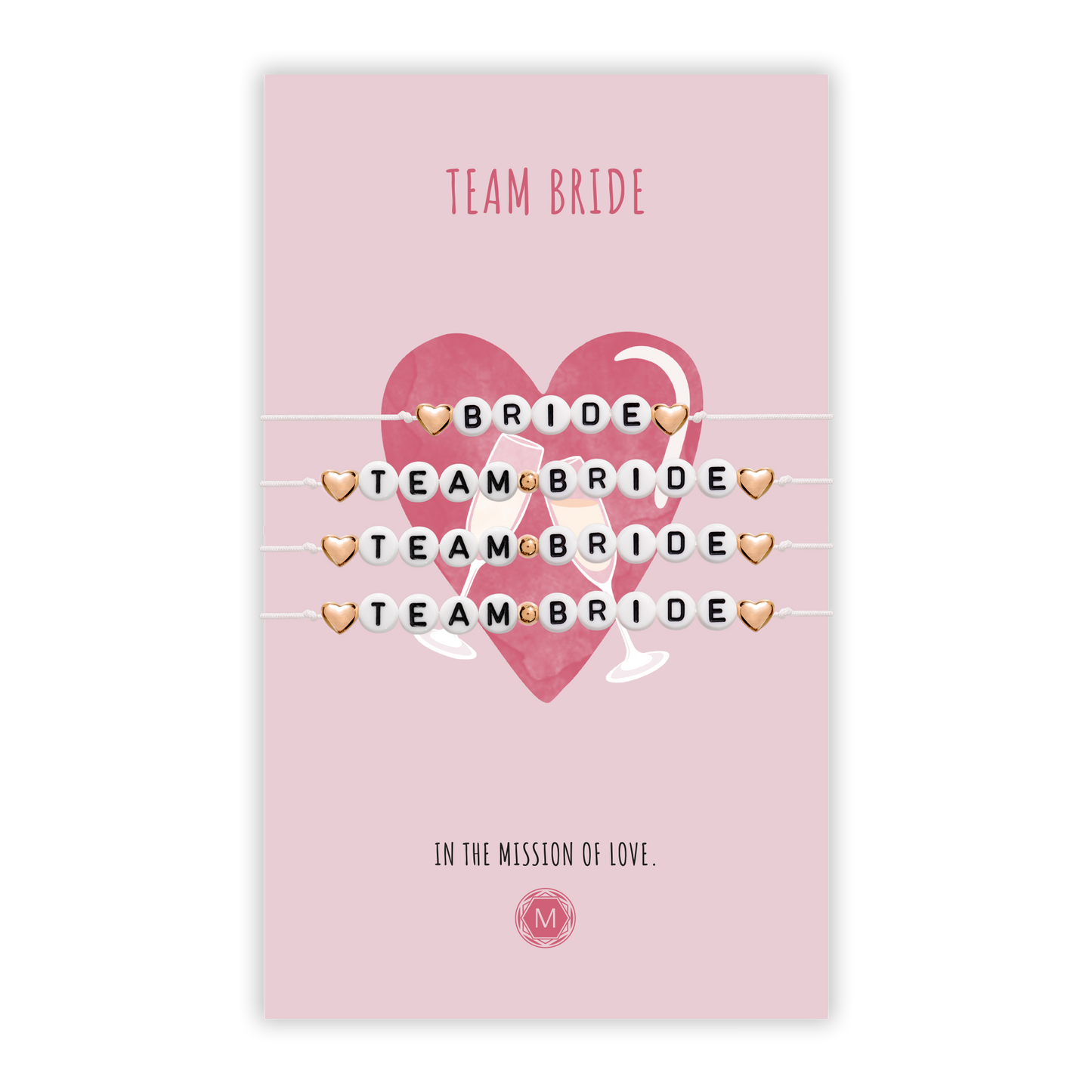 TEAM BRIDE 4x Armband Set