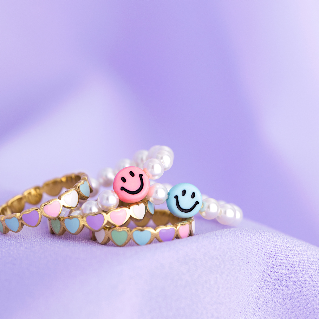 PASTEL HEARTS Ring Silver