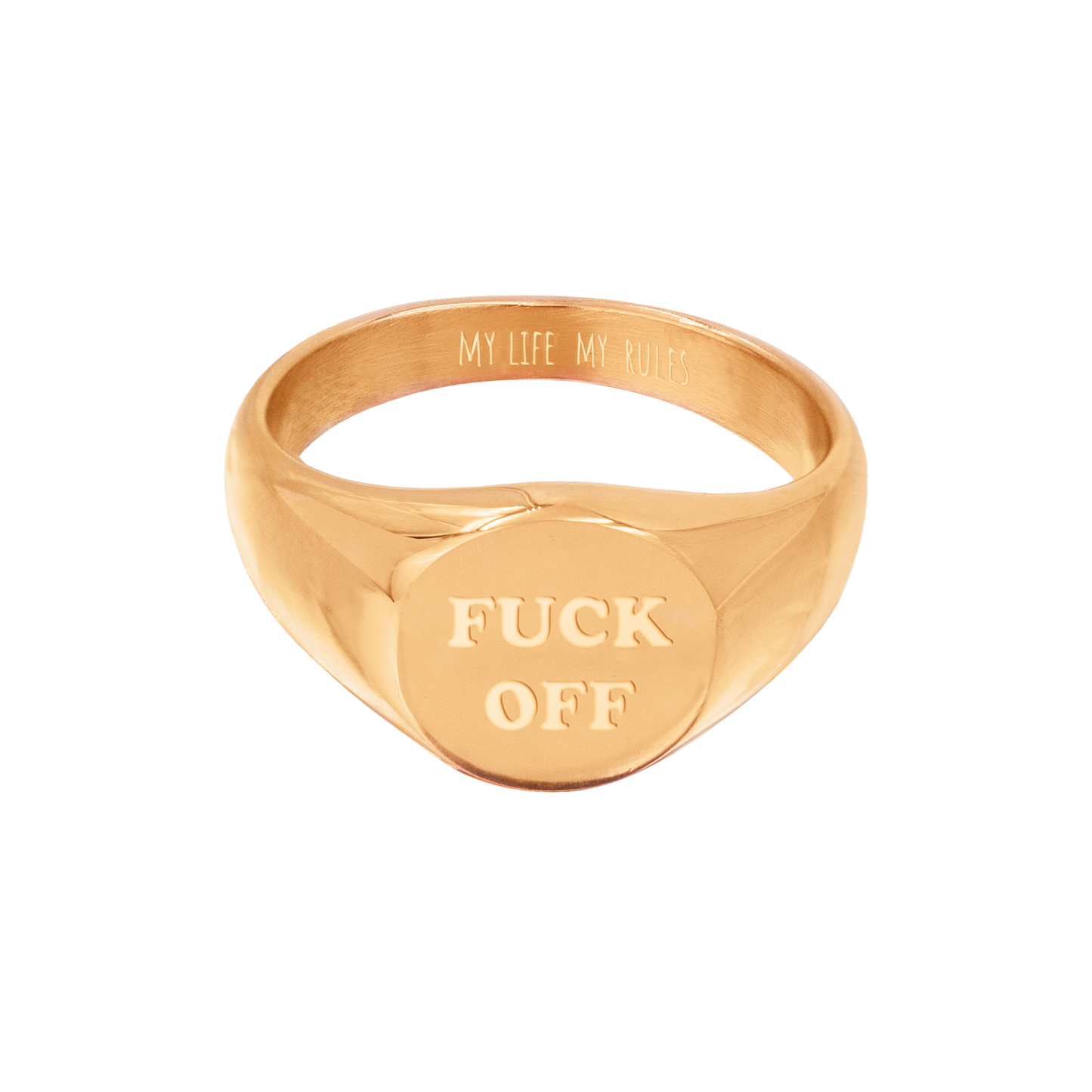 FUCK OFF Ring Roségold