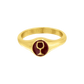 RED WINEGLASS Ring Gold