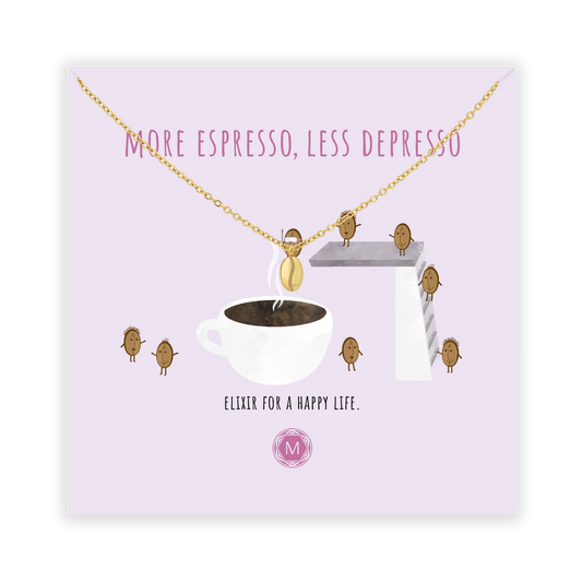 MORE ESPRESSO, LESS DEPRESSO Necklace