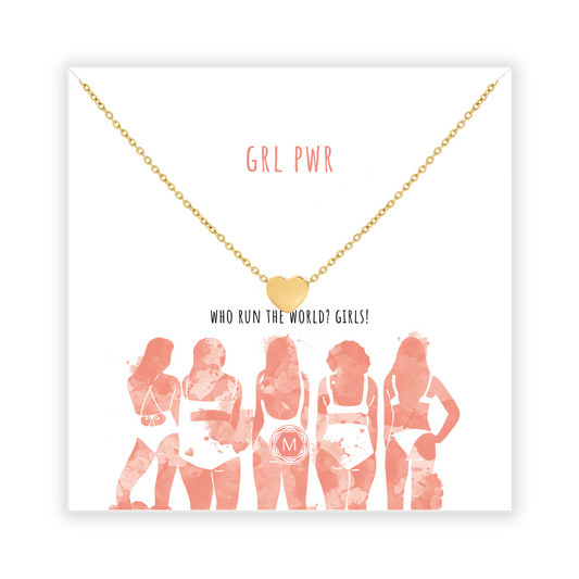 GRL PWR HEART Necklace