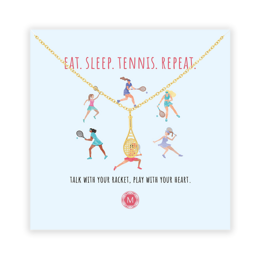 EAT. SLEEP. TENNIS. REPEAT. Necklace