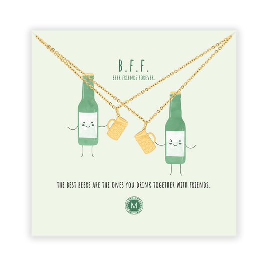 B.F.F. BEER FRIENDS FOREVER 2x Necklace