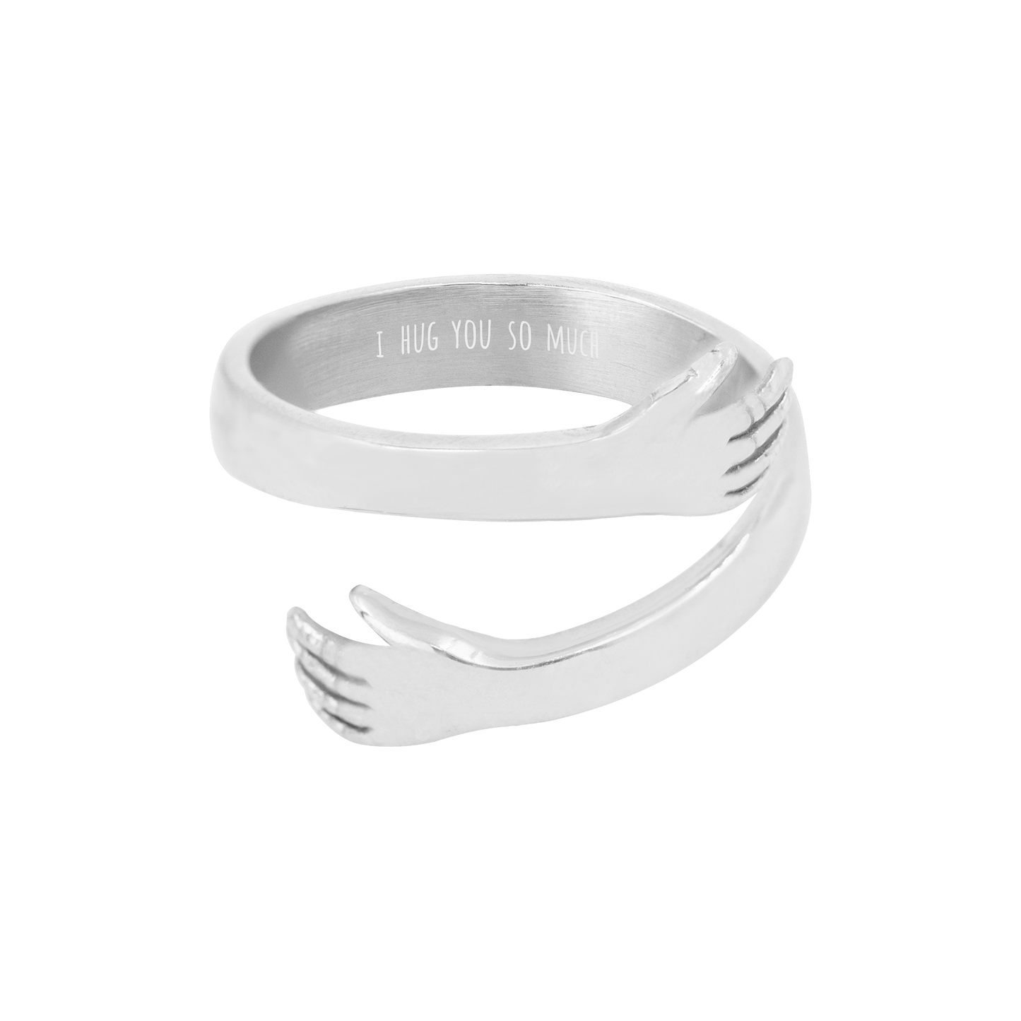 I HUG YOU Ring Silver
