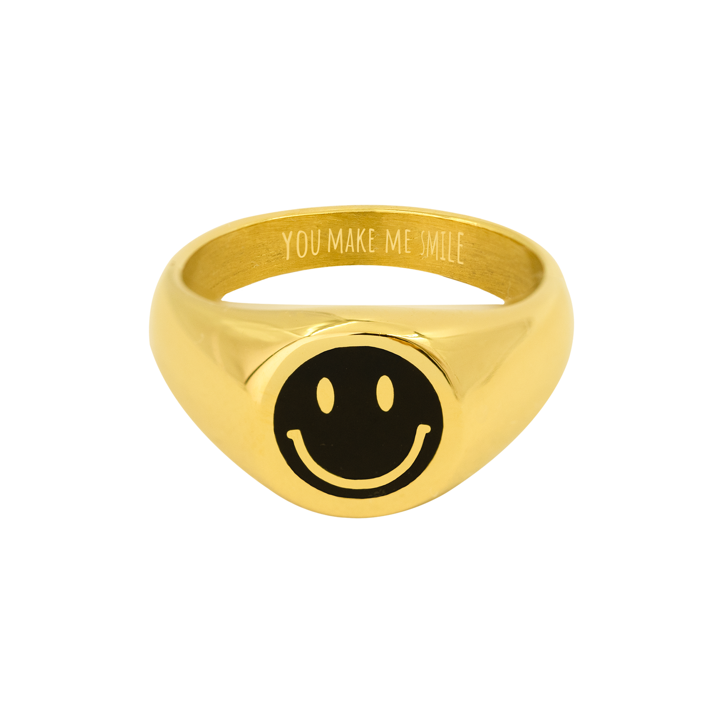 YOU MAKE ME SMILE Ring Gold