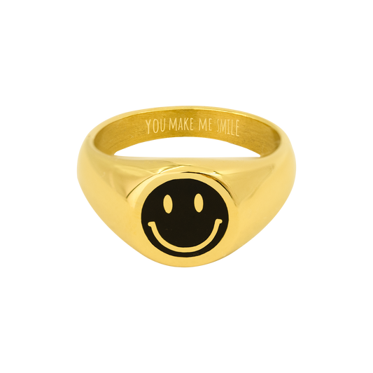 YOU MAKE ME SMILE Ring Gold