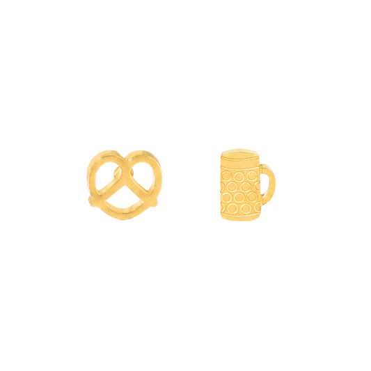 BEER AND PRETZEL Stud Earrings