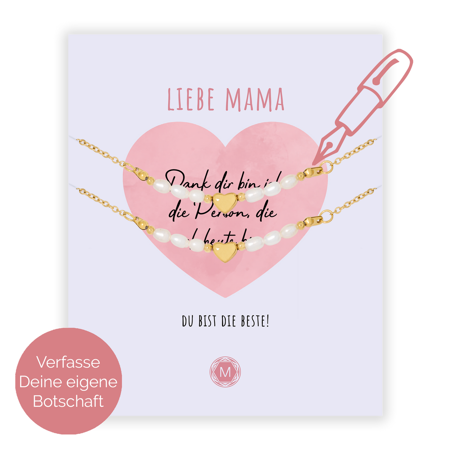 LIEBE MAMA 2x Armband